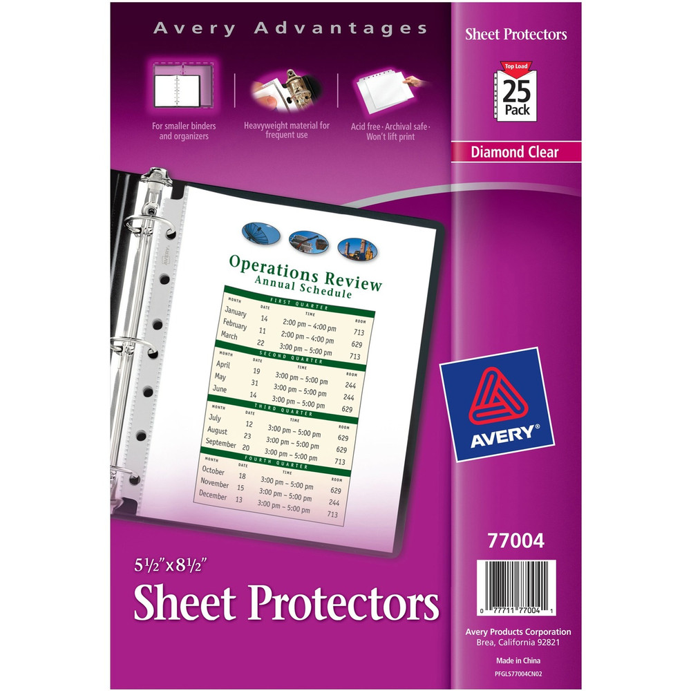 Avery Avery&reg; 77004 Avery&reg; Mini Diamond Clear Heavyweight Sheet Protectors