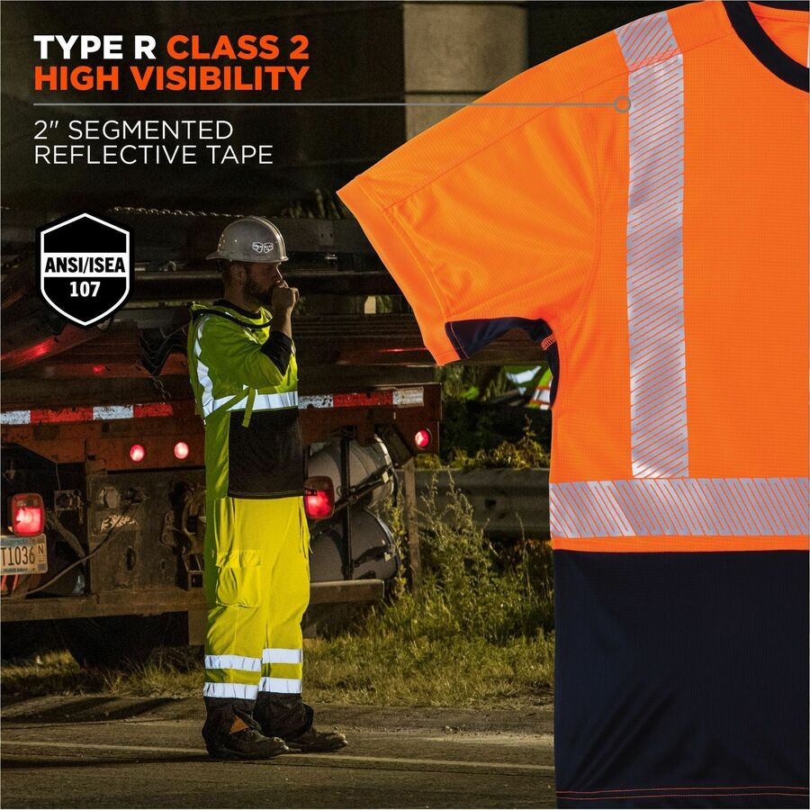 Tenacious Holdings, Inc Ergodyne 23517 Ergodyne 8283BK Lightweight Hi-Vis T-Shirt