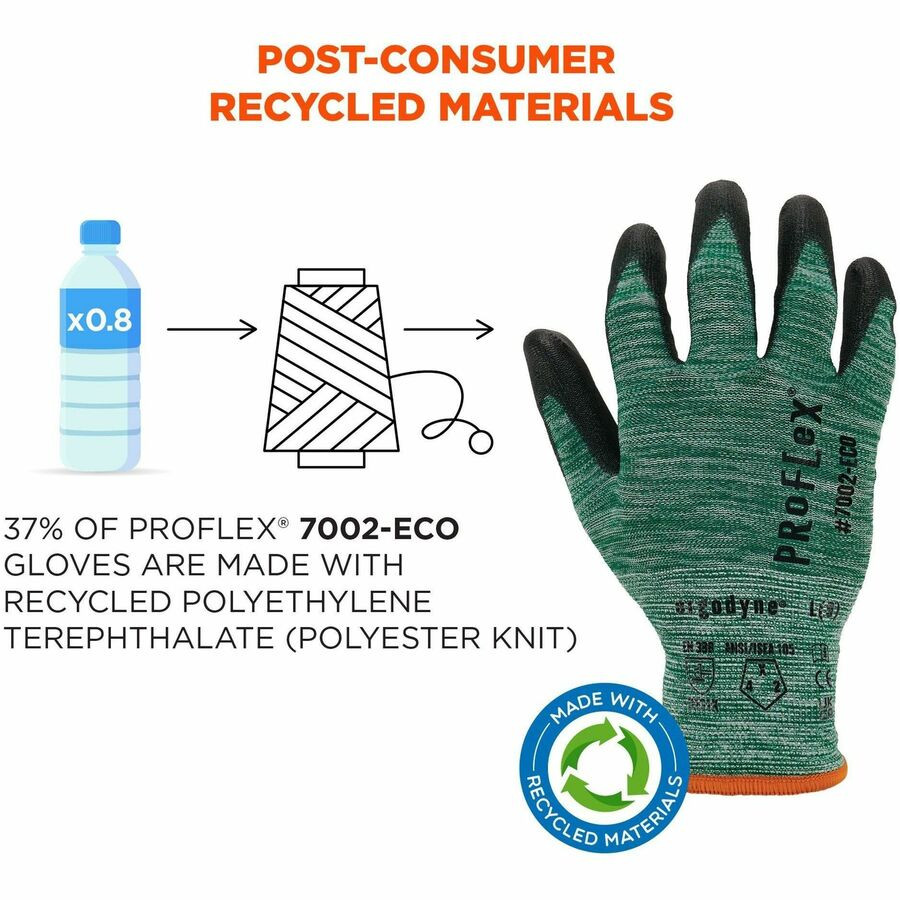 Tenacious Holdings, Inc Ergodyne 10561 Ergodyne 7002-ECO Recycled PU-Coated Gloves