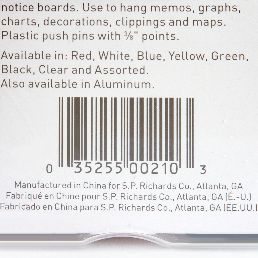 Business Source 81002 Business Source 1/2" Head Push Pins
