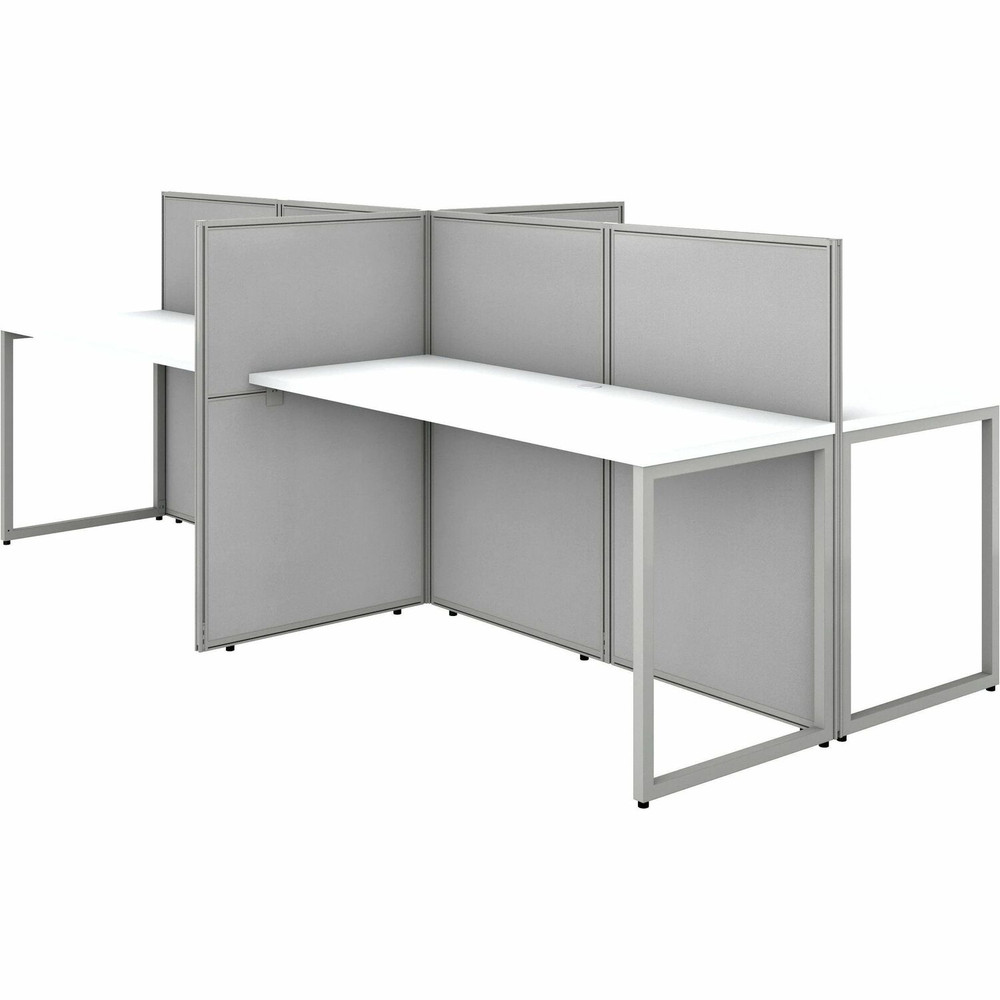 Bush Industries, Inc Bush Business Furniture EOD660WH-03K Bush Business Furniture Easy Office 60W 4 Person Cubicle Desk Workstation with 45H Panels