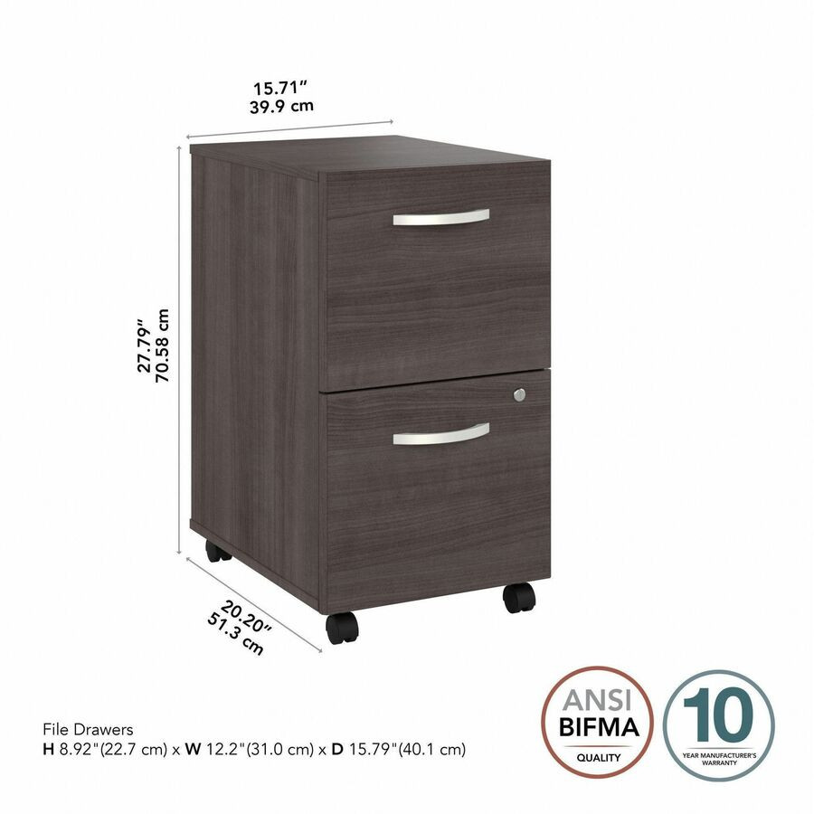 Bush Industries, Inc Bush Business Furniture SCF116SGSU Bush Business Furniture Studio C 2 Drawer Mobile File Cabinet