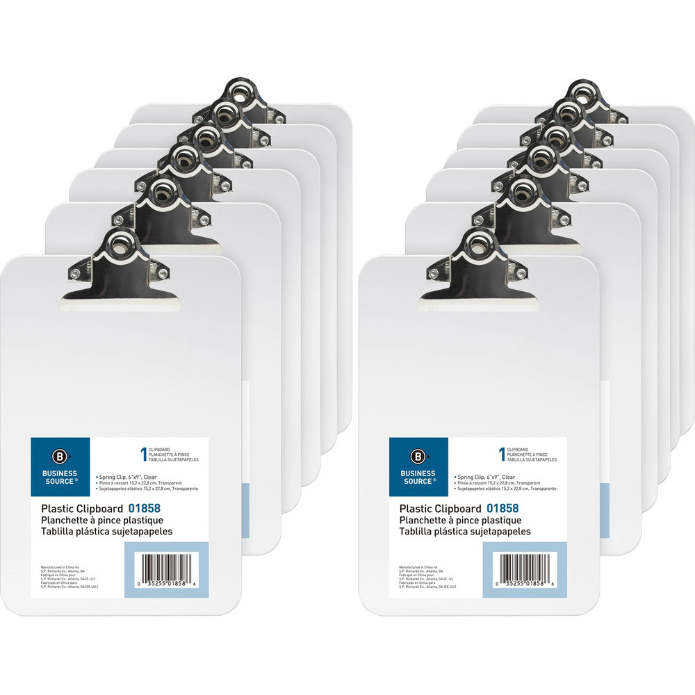 Business Source 01858BX Business Source Plastic Clipboard