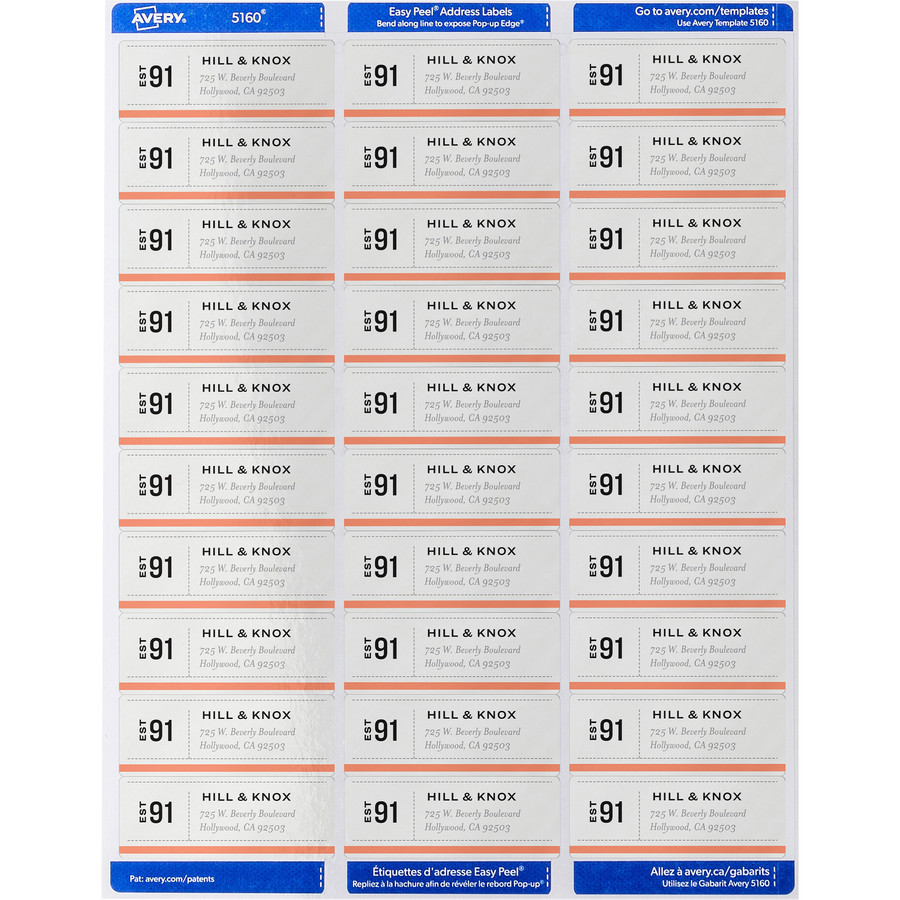 Avery Avery&reg; 5260 Avery&reg; Easy Peel Address Labels