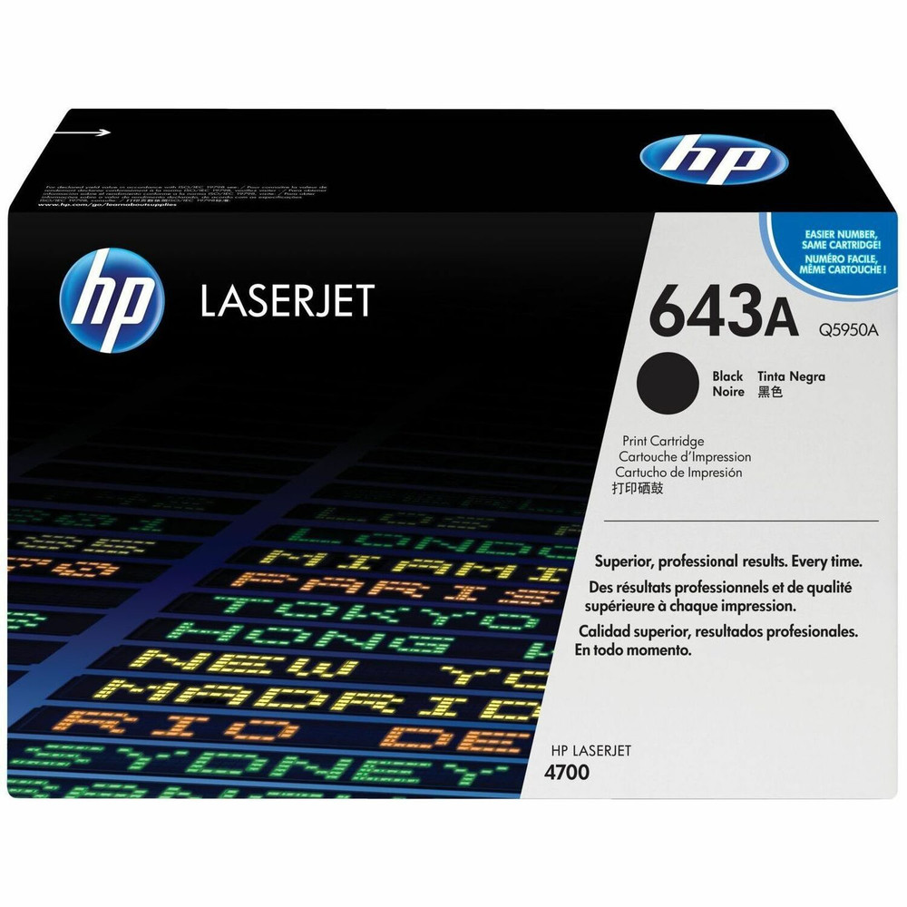 HP Inc. HP Q5950A HP 643A (Q5950A) Original Laser Toner Cartridge - Single Pack - Black - 1 Each