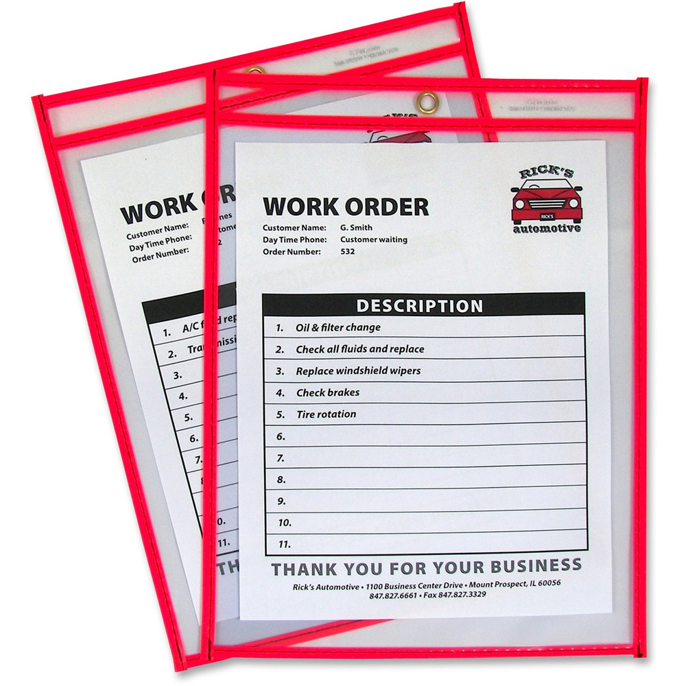 C-Line Products, Inc C-Line 43914 C-Line Neon Shop Ticket Holders, Stitched