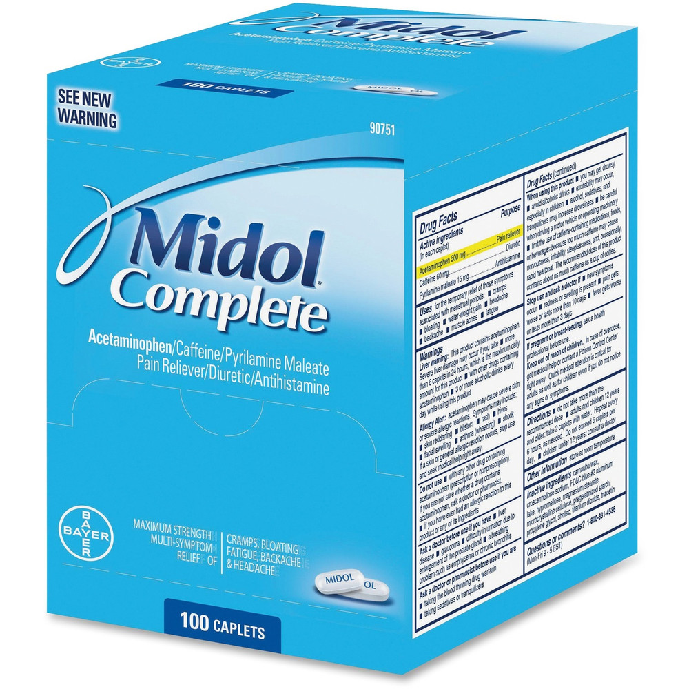 Acme United Corporation Midol 90751 Midol Complete Pain Reliever Caplets