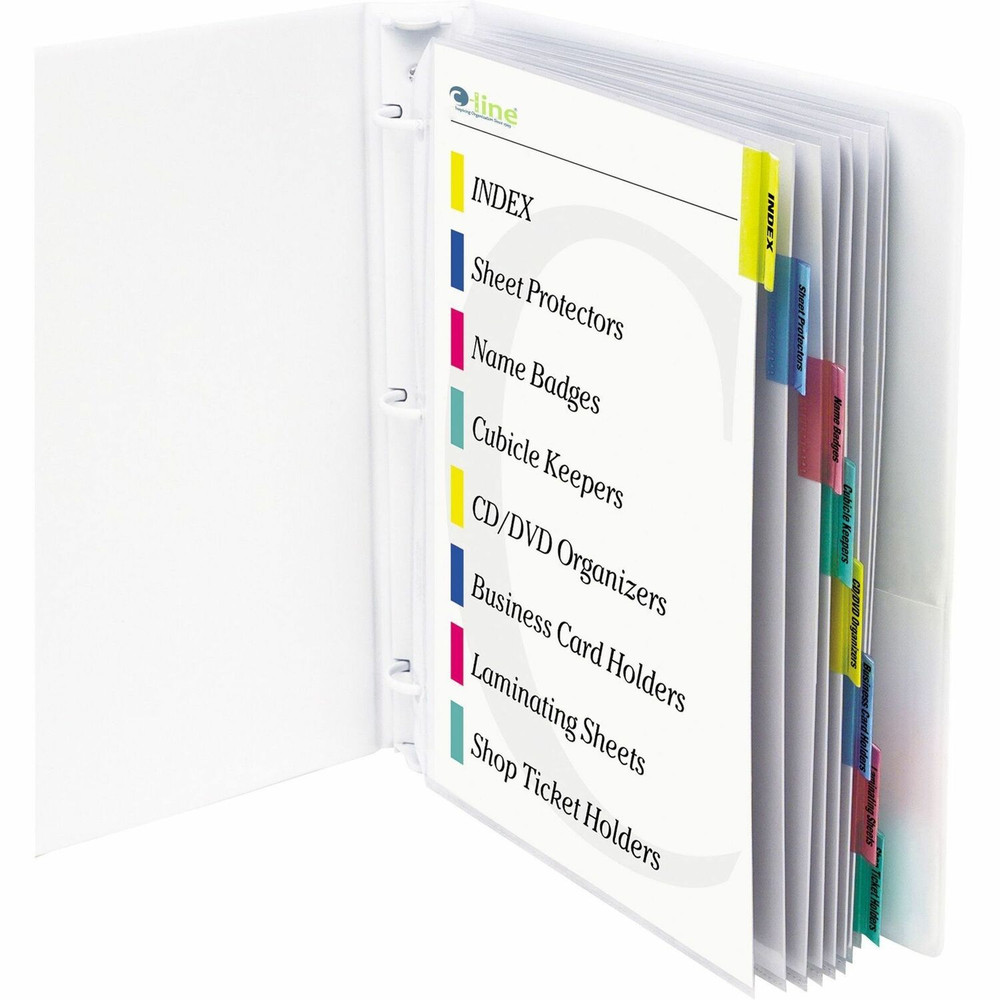 C-Line Products, Inc C-Line 05580 C-Line Heavyweight Poly Sheet Protectors with Index Tabs