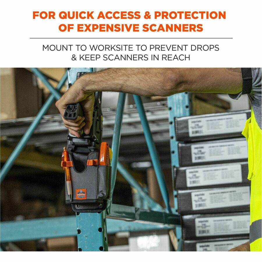 Tenacious Holdings, Inc Ergodyne 19184 Ergodyne 5543 Mounting Carrier for Bar Code Scanner, Tool, Mobile Computer - Gray