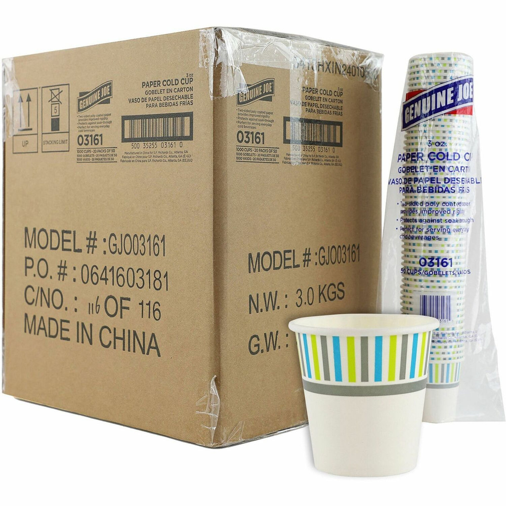Genuine Joe 03161CT Genuine Joe 3 oz Cold Cups