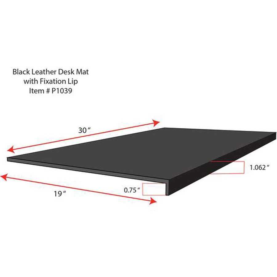 Dacasso Limited, Inc Dacasso P1039 Dacasso Leather Fixation Lip Desk Mat