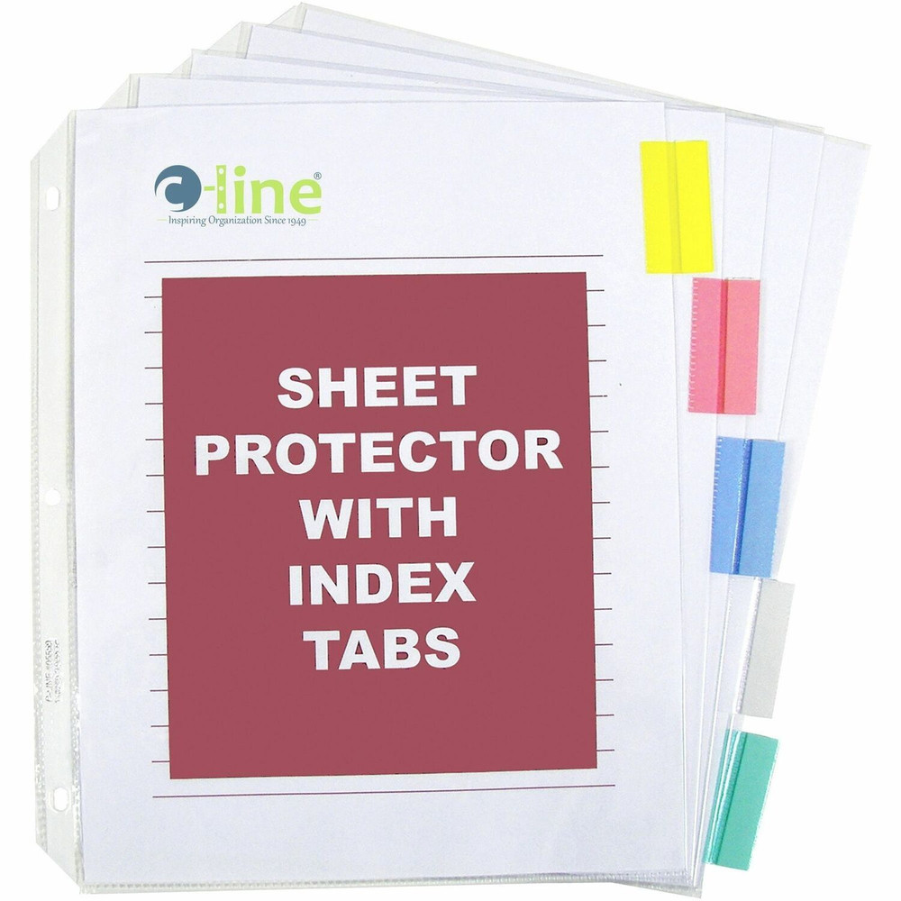 C-Line Products, Inc C-Line 05550 C-Line Heavyweight Poly Sheet Protectors with Index Tabs