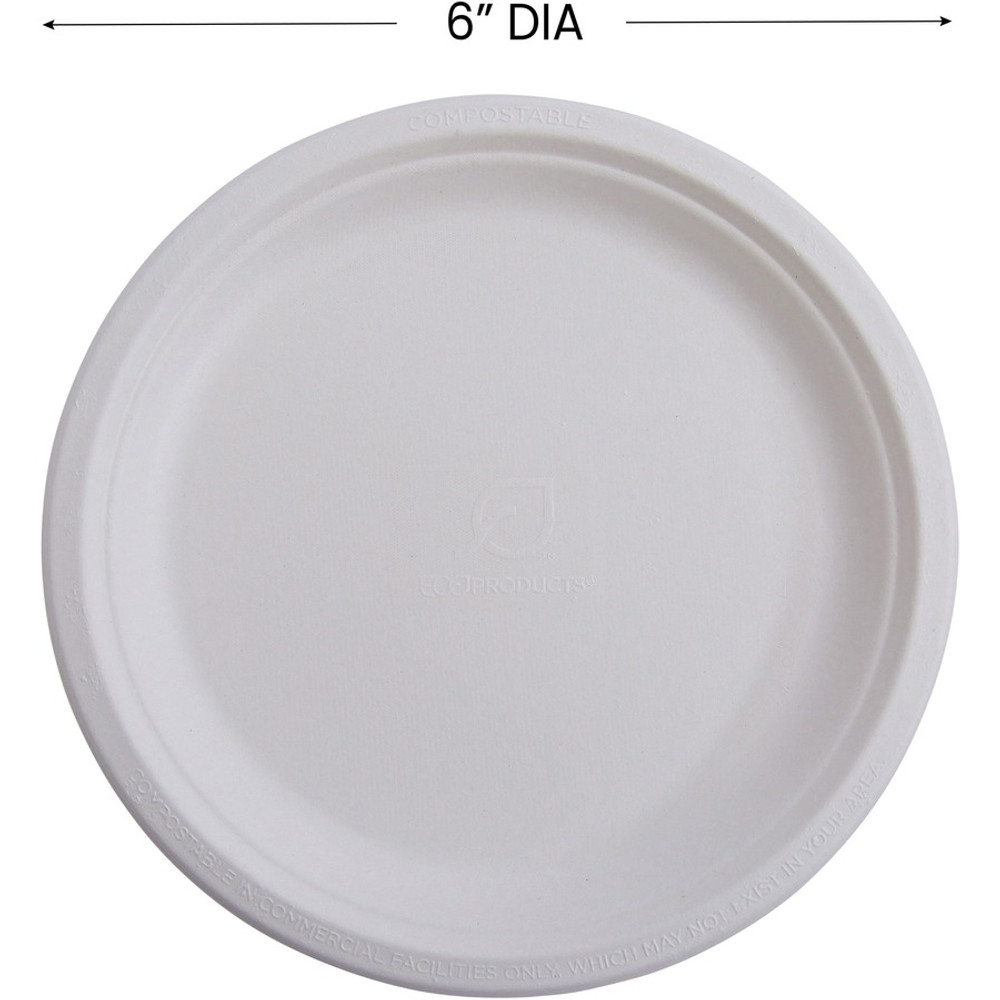 Eco-Products, Inc Eco-Products EP-P016NFA Eco-Products Vanguard 6" Sugarcane Plates