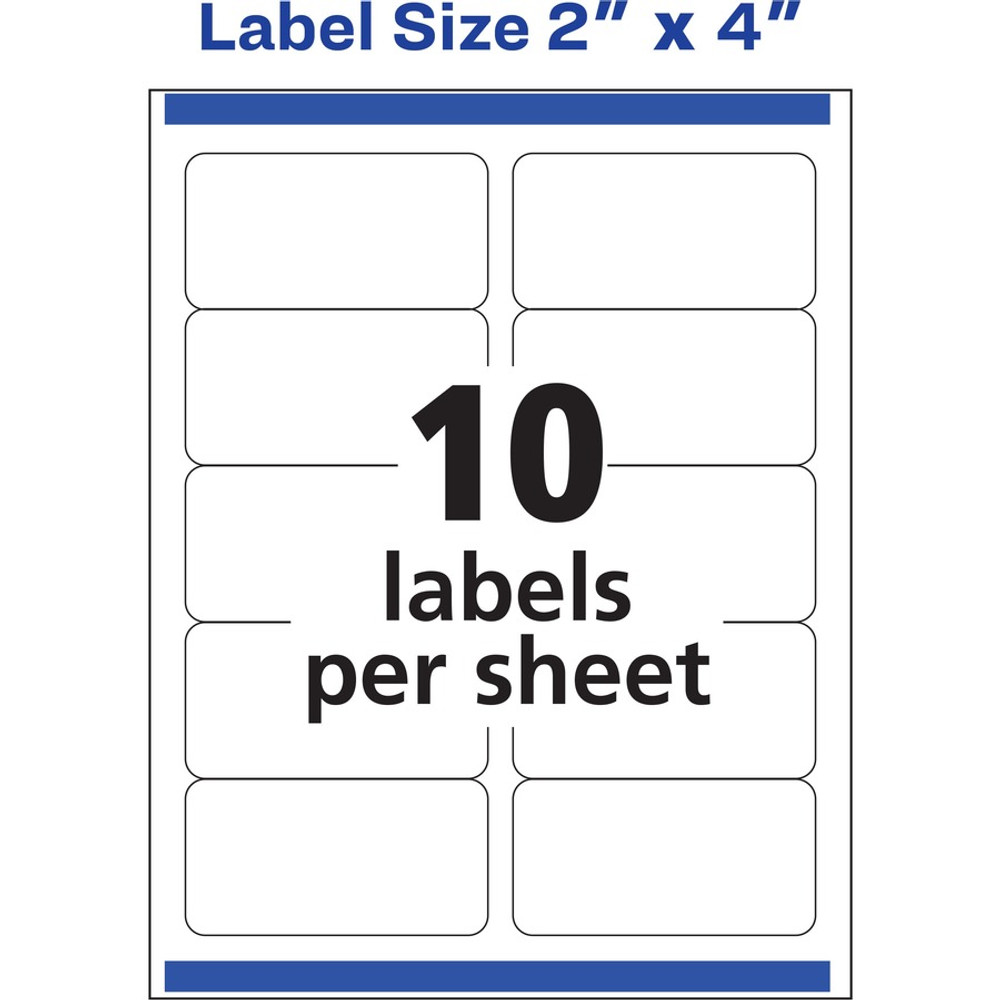 Avery Avery&reg; 8253 Avery&reg; White Shipping Labels, Sure Feed&reg;, 2" x 4" , 200 Labels (8253)