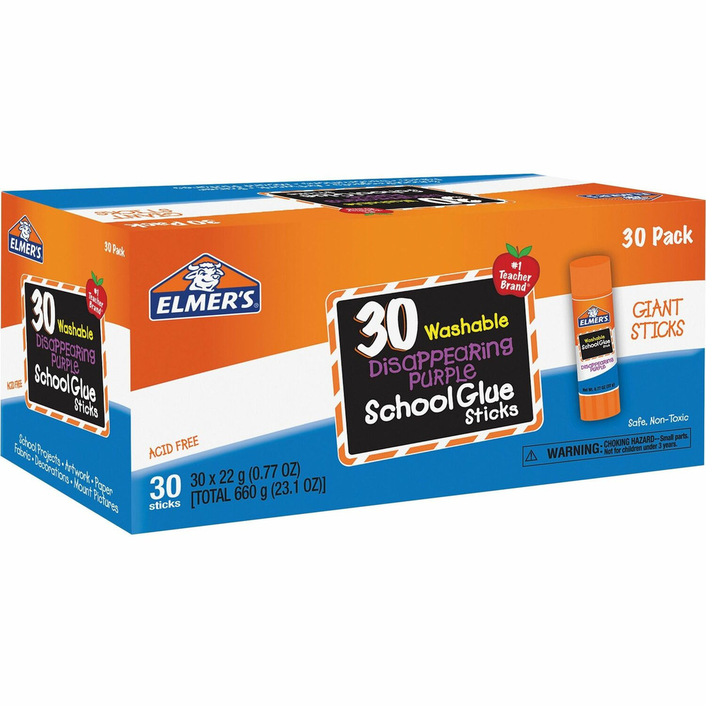 Elmer's Products, Inc Elmer's E605 Elmer's Disappearing Purple School Glue Sticks