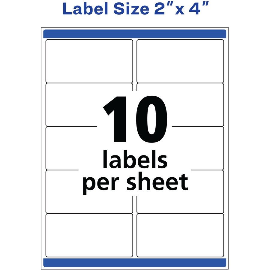 Avery Avery&reg; 5523 Avery&reg; Waterproof Labels, 2" x 4" , 500 Total (05523)