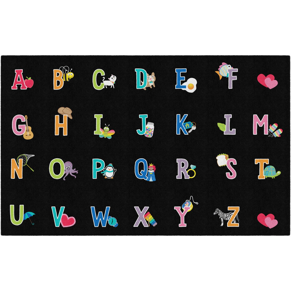 Flagship Carpets, LLC Flagship Carpets CA218144SG Flagship Carpets Schoolgirl Alphabet Pictures Rug