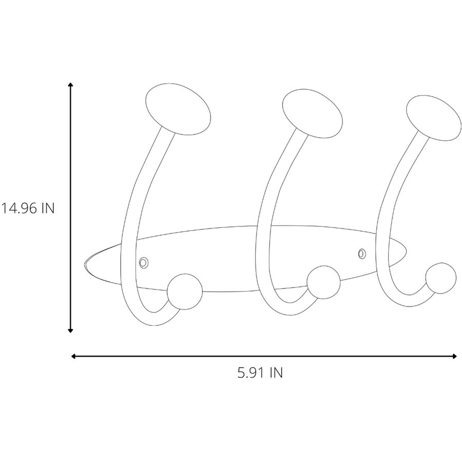 Alba, Inc Alba PM3M Alba Wood Rounded Wall Hook