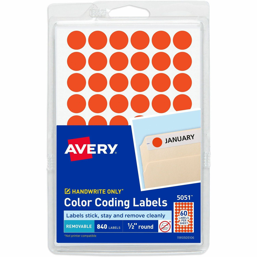 Avery Avery&reg; 8082RG Avery&reg; Color-Coding Labels