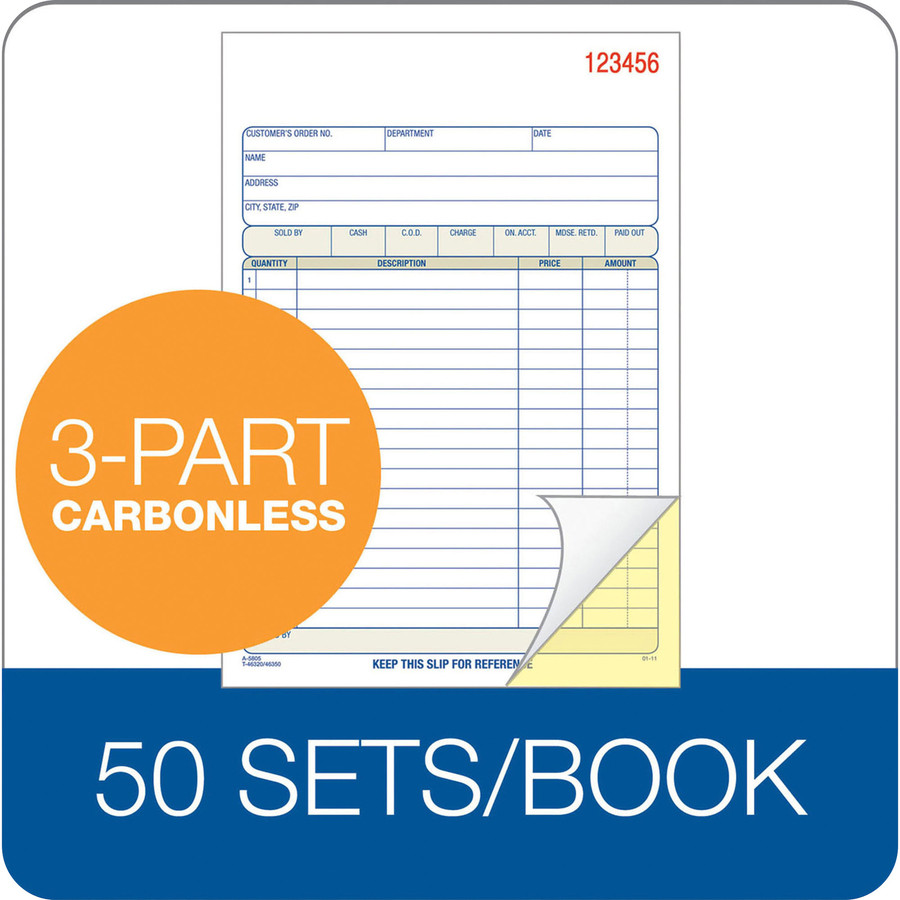 TOPS Products Adams TC5805 Adams Carbonless 3-part Sales Order Books