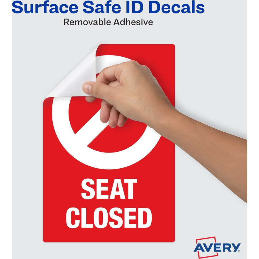 Avery Avery&reg; 83076 Avery&reg; Surface Safe SEAT CLOSED Chair Decals