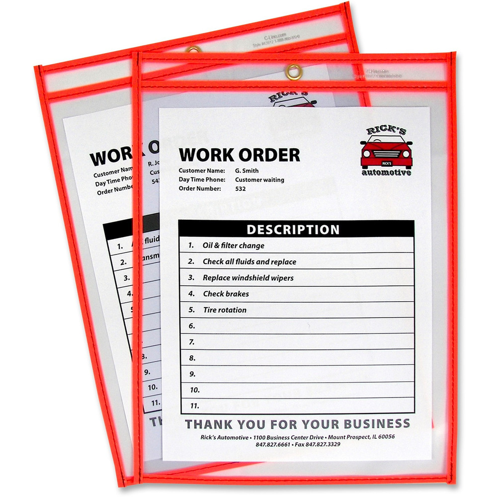 C-Line Products, Inc C-Line 43912 C-Line Neon Shop Ticket Holders, Stitched
