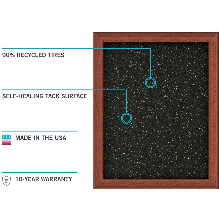 Ghent Manufacturing, Inc Ghent ATR410-CF Ghent Recycled Bulletin Board with Aluminum Frame