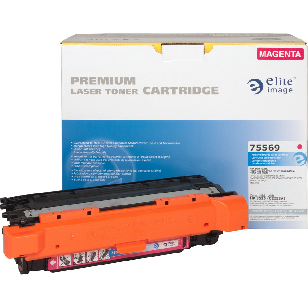 Elite Image 75569 Elite Image Remanufactured Laser Toner Cartridge - Alternative for HP 504A (CE253A) - Magenta - 1 Each