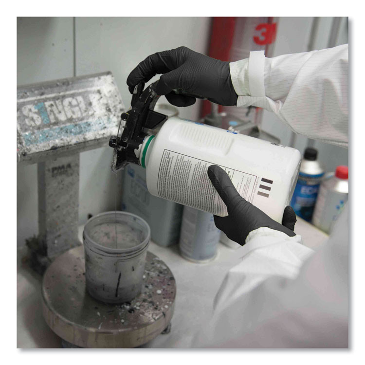 AMMEX CORPORATION GloveWorks® by GWBN49100 Heavy-Duty Industrial Nitrile Gloves, Powder-Free, XX-Large, 6 mil Thick, 9.5" Long, Black, 100/Box, 10 Boxes/Carton