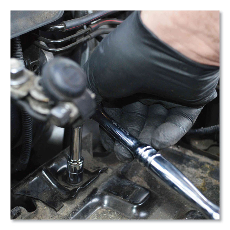 AMMEX CORPORATION GloveWorks® by GWBN49100 Heavy-Duty Industrial Nitrile Gloves, Powder-Free, XX-Large, 6 mil Thick, 9.5" Long, Black, 100/Box, 10 Boxes/Carton