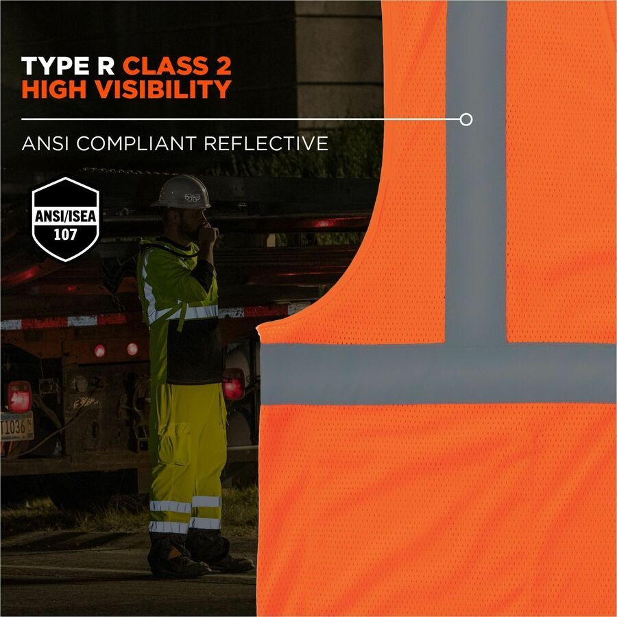 Tenacious Holdings, Inc Ergodyne 24533 Ergodyne GloWear 8210HL Mesh Hi-Vis Safety Vest