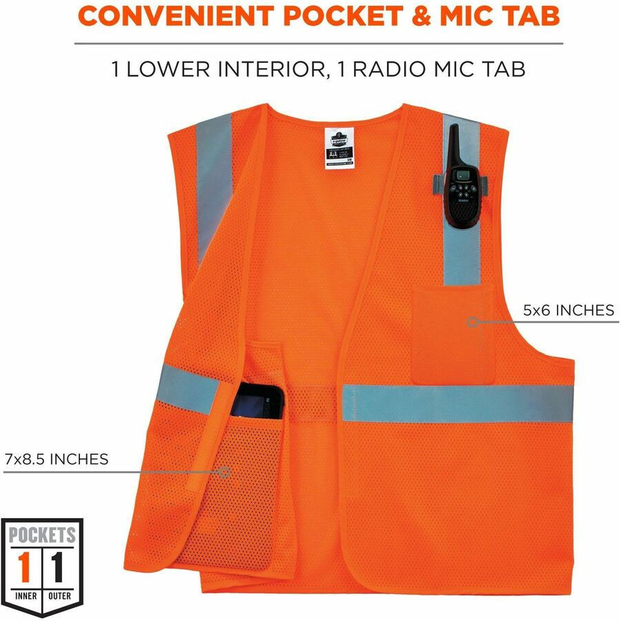 Tenacious Holdings, Inc Ergodyne 24533 Ergodyne GloWear 8210HL Mesh Hi-Vis Safety Vest