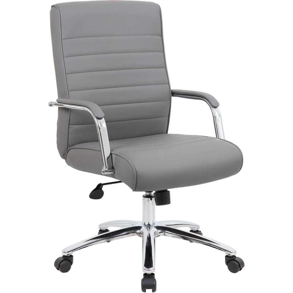 Norstar Office Products Inc Boss B696CRB-GY Boss Modern Executive Conference Chair-Ribbed Grey