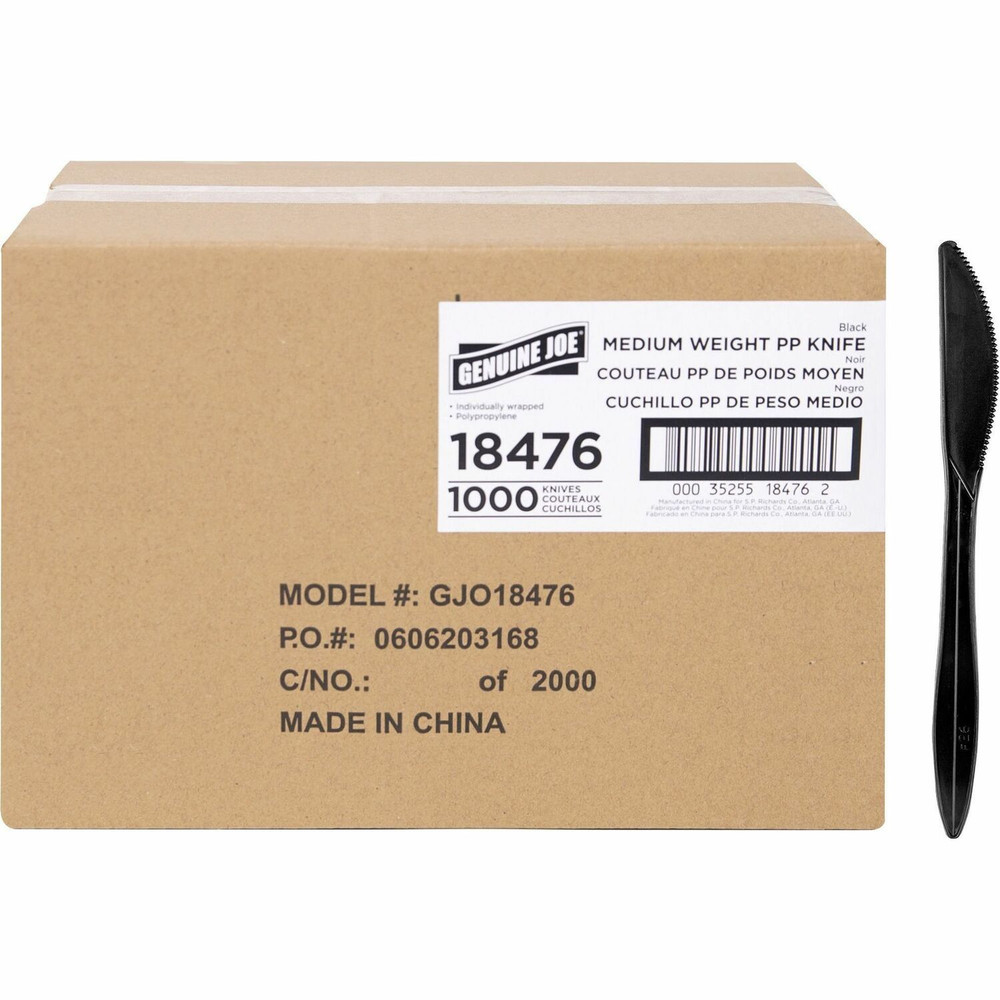 Genuine Joe 18476 Genuine Joe Medium-weight Individually Wrapped Knives