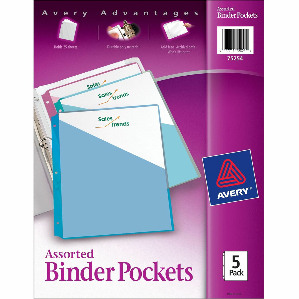 Avery Avery&reg; 75254 Avery&reg; Durable Letter Vinyl File Pocket