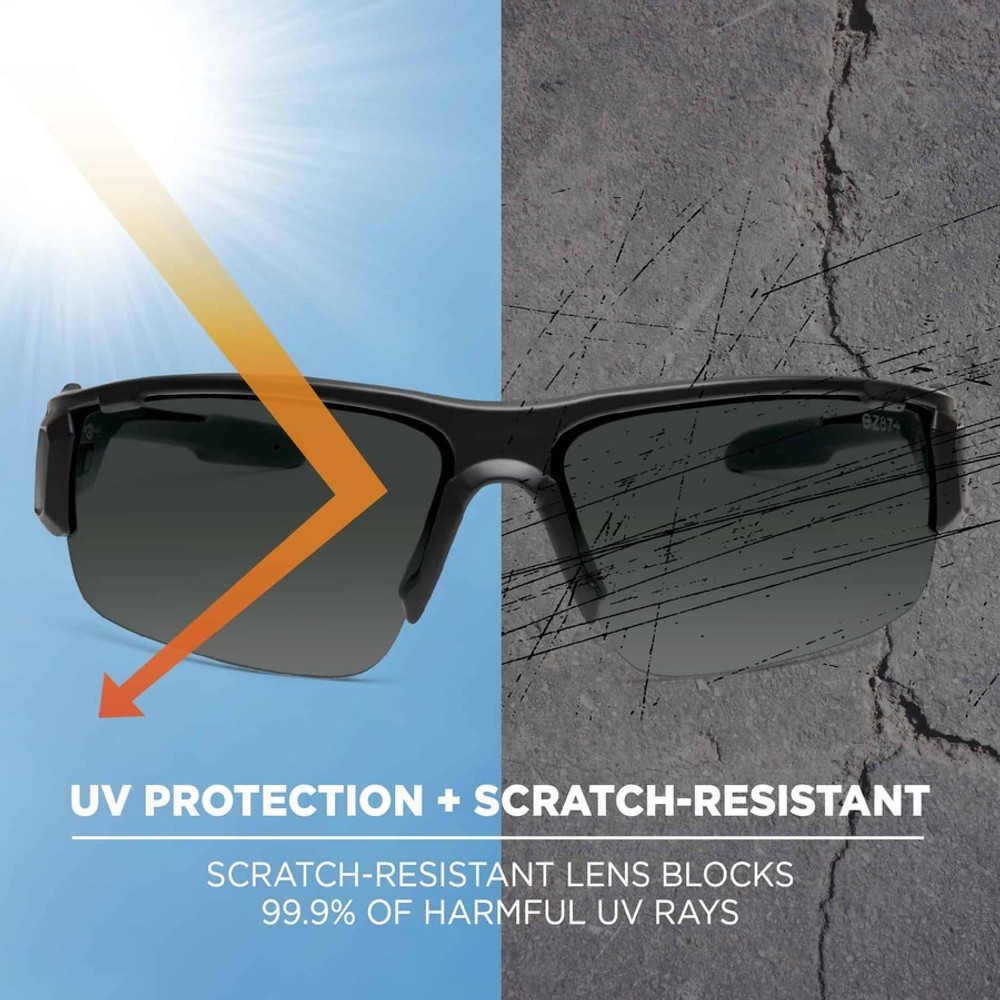 Tenacious Holdings, Inc Skullerz 52031 Skullerz Dagr PZ Smoke Safety Glasses