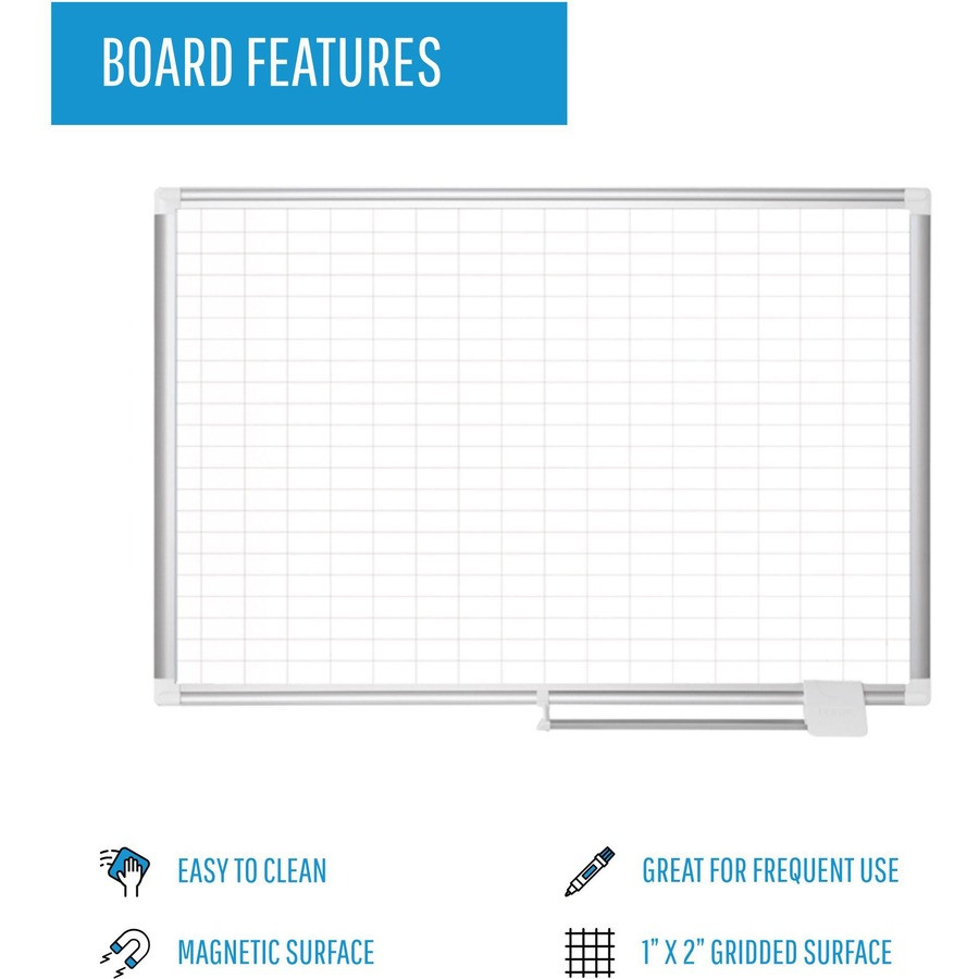Bi-silque S.A MasterVision MA0592830A MasterVision 2" Grid Magnetic Gold Ultra Board Kit