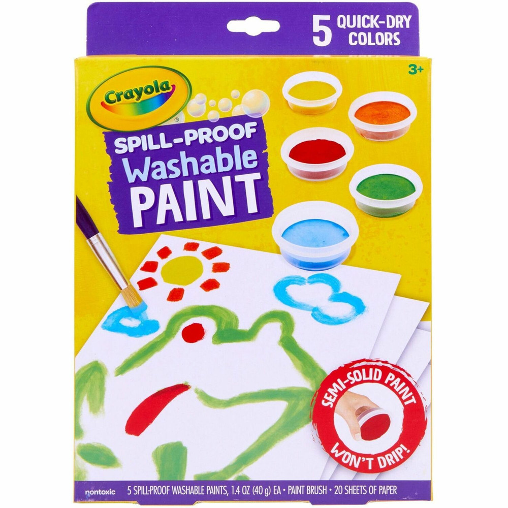 Crayola, LLC Crayola 541092 Crayola Spill Proof Washable Paint Set