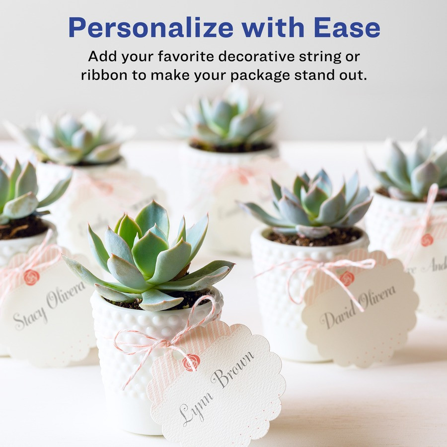 Avery Avery&reg; 80511 Avery&reg; Textured Round Scallop Tags