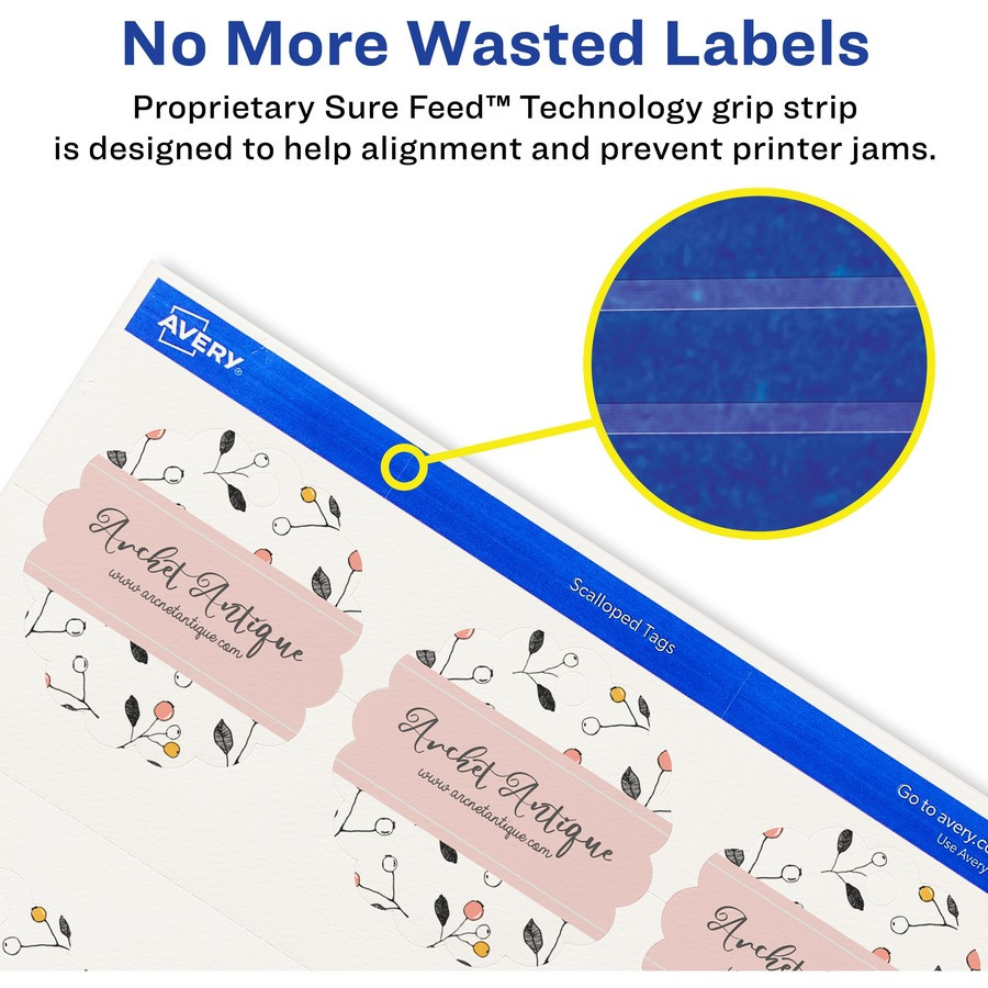 Avery Avery&reg; 80511 Avery&reg; Textured Round Scallop Tags