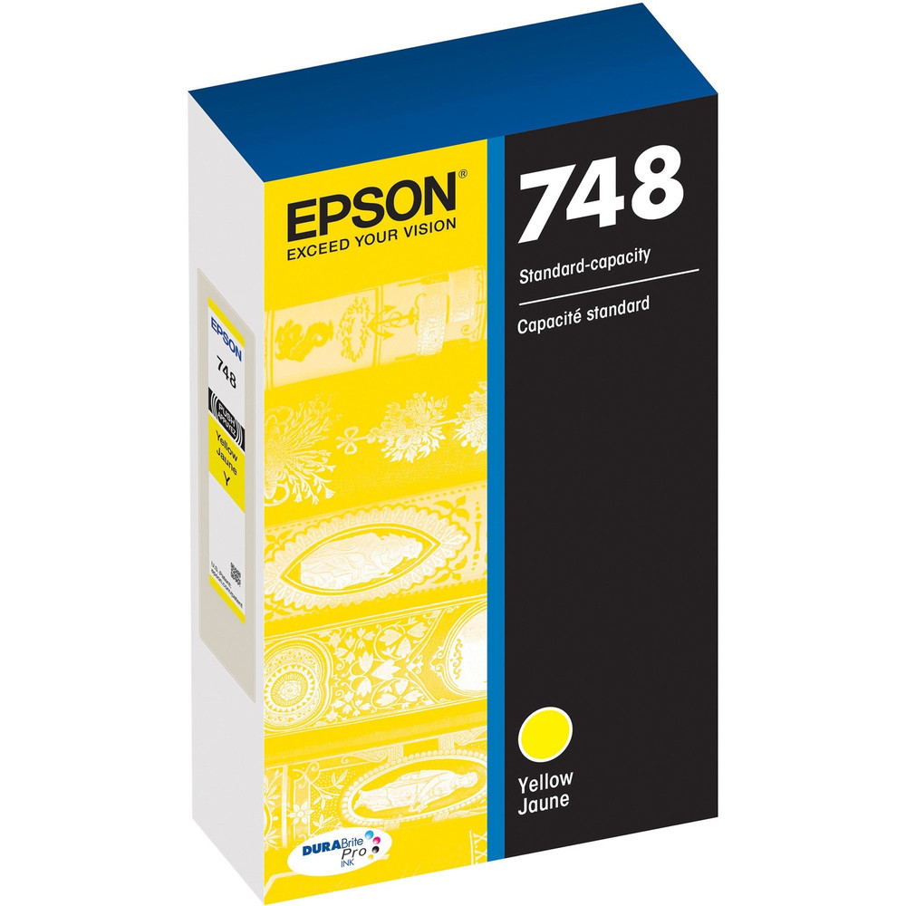 Epson Corporation Epson T748420 Epson DURABrite Pro 748 Original Standard Yield Inkjet Ink Cartridge - Yellow - 1 Each