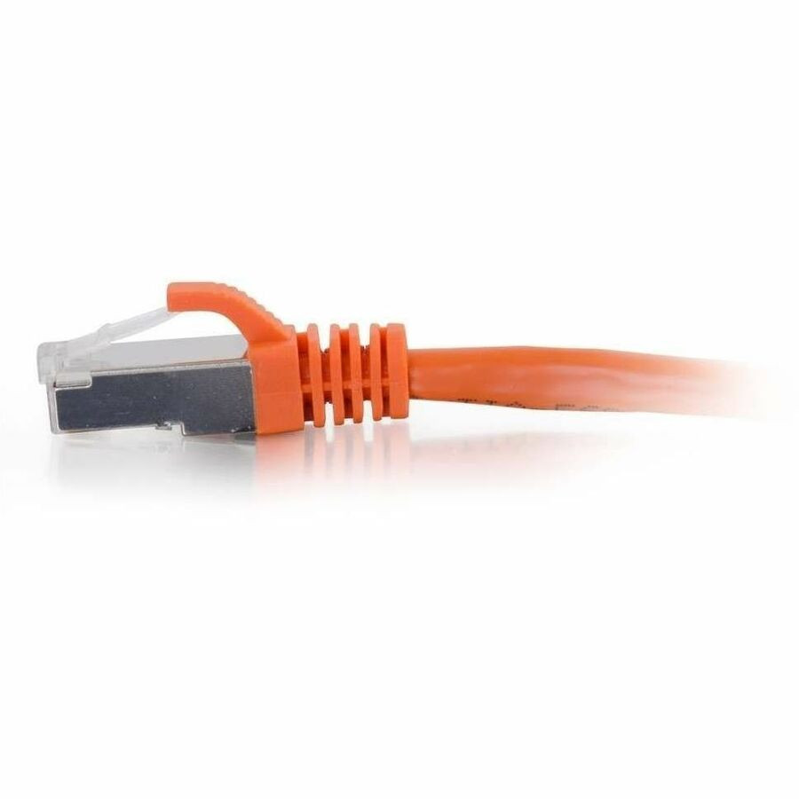 C2G 00876 C2G 1ft Cat6 Snagless Shielded (STP) Ethernet Cable - Cat6 Network Patch Cable - PoE - Orange