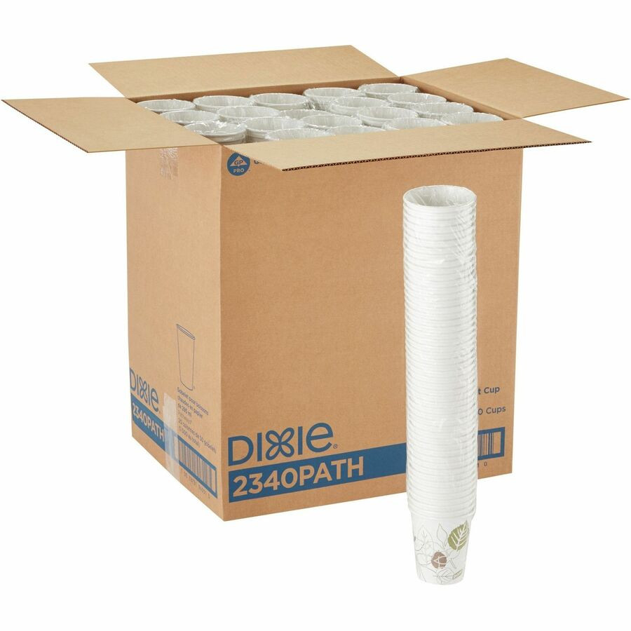 Georgia Pacific Corp. Dixie 2340PATHCT Dixie Pathways 10 oz Paper Hot Cups By GP Pro