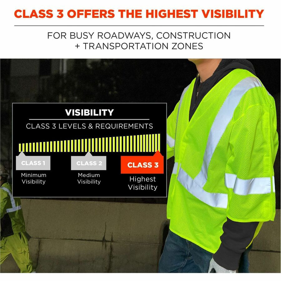 Tenacious Holdings, Inc Ergodyne 23059 Ergodyne GloWear 8315BA Mesh Hi-Vis Safety Vests