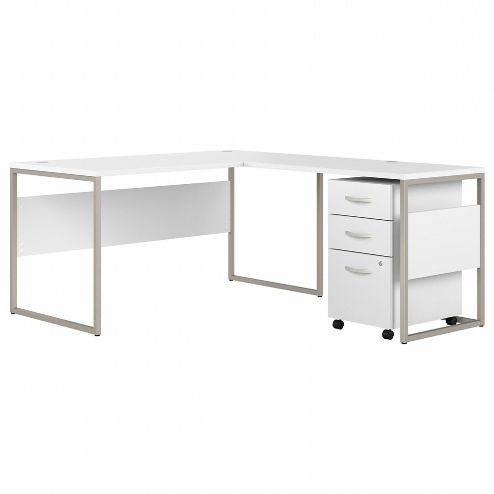 Bush Industries, Inc Bush Business Furniture HYB029WHSU Bush Business Furniture Hybrid Collection White Desking