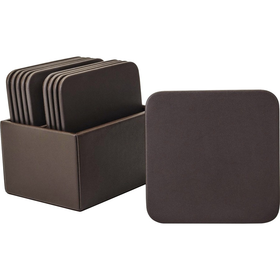 Dacasso Limited, Inc Dacasso A3443 Dacasso Leather Square Coaster Set