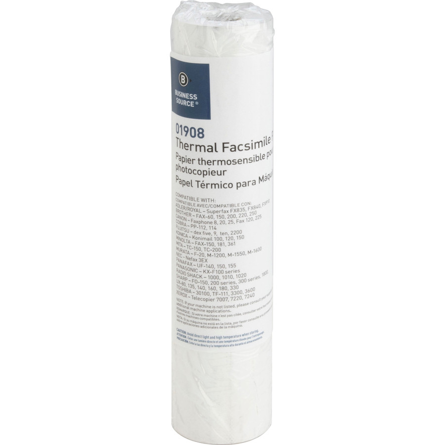 Business Source 01908 Business Source Thermal Fax Paper Rolls