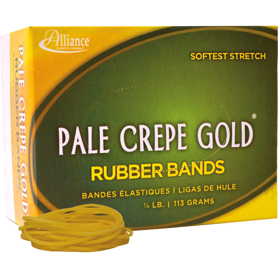 Alliance Rubber Company Alliance Rubber 20169 Alliance Rubber 20169 Pale Crepe Gold Rubber Bands - Size #16