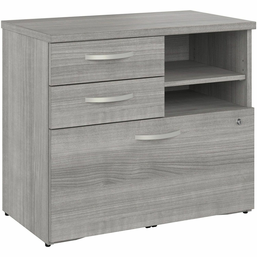 Bush Industries, Inc Bush Business Furniture HYF130PGSU-Z Bush Business Furniture Hybrid Office Storage Cabinet with Drawers and Shelves