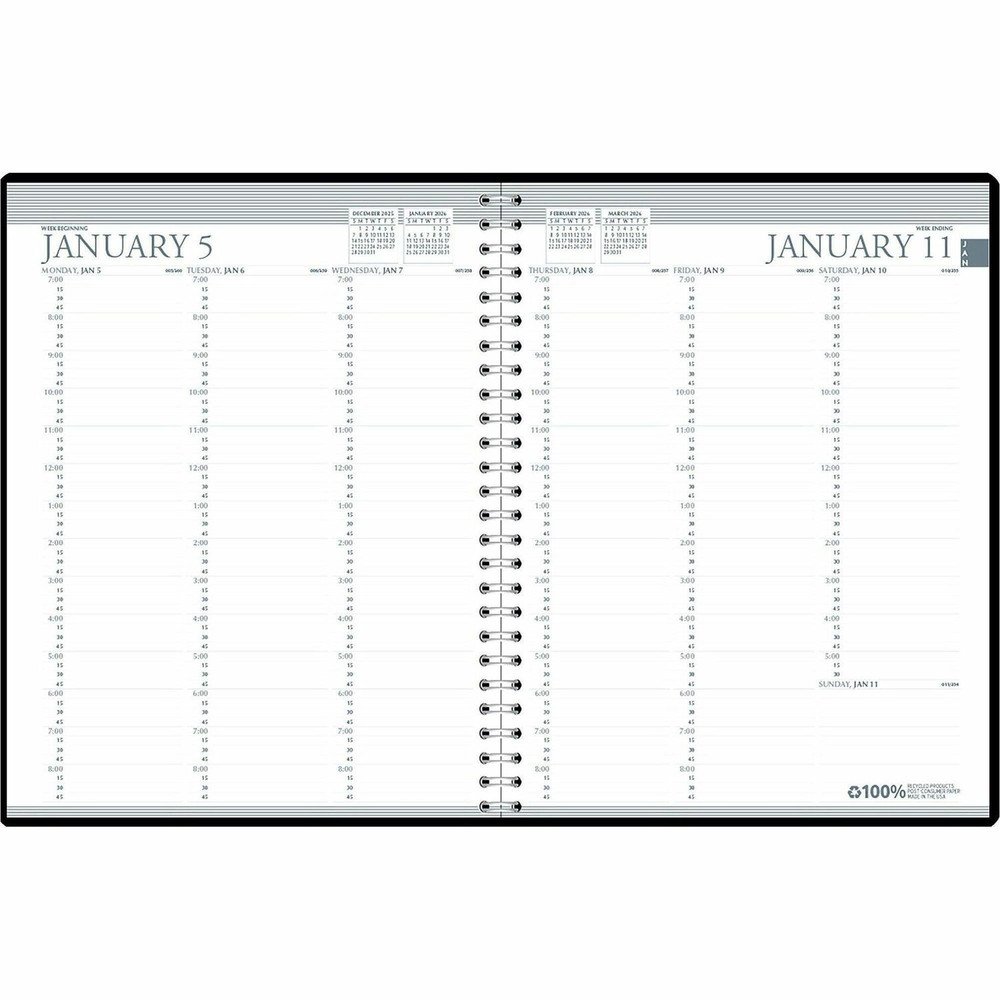 House of Doolittle 27202 House of Doolittle Black Professional Weekly Planner